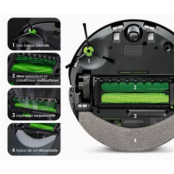 Aspirateur robot iRobot 2-en-1 Roomba Combo j9+ Noir - Electrobonix